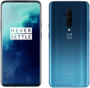 OnePlus 7T PRO HD1910 256GB, 8GB, Dual Sim, 6.67 inch, 48MP Main Lens, Triple Lens Camera, GSM Unlocked International Model, No Warranty (Haze Blue)